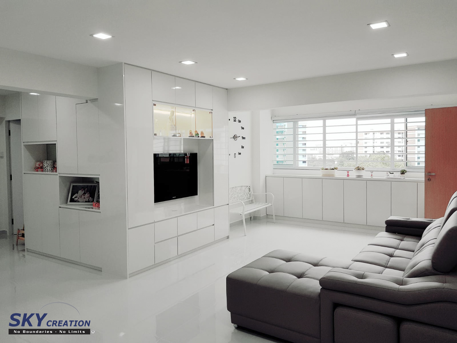 Minimalist Design - Living Room - HDB 5 Room - Design by Sky Creation