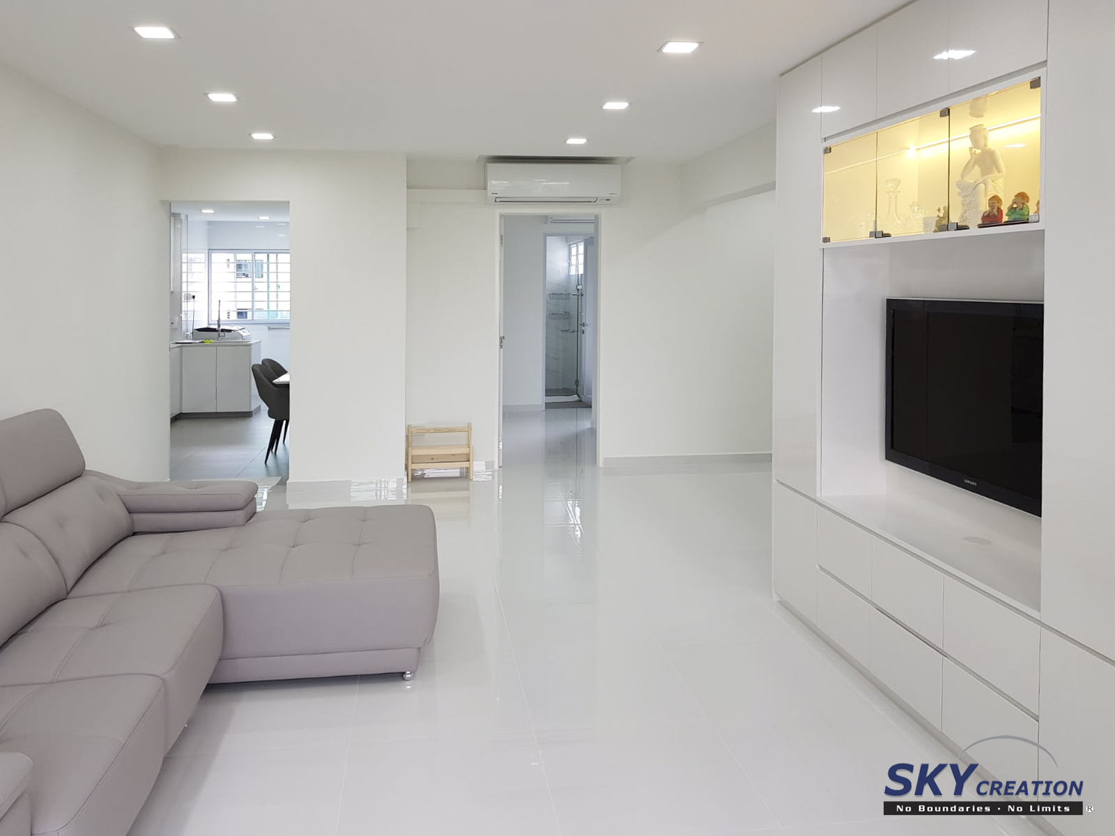 Minimalist Design - Living Room - HDB 5 Room - Design by Sky Creation