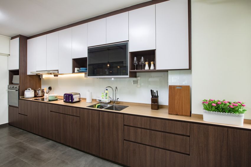 Industrial Design - Kitchen - HDB Executive Apartment - Design by Sky Creation