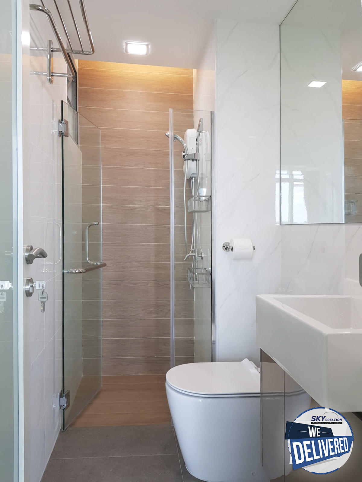 Minimalist Design - Bathroom - Condominium - Design by Sky Creation