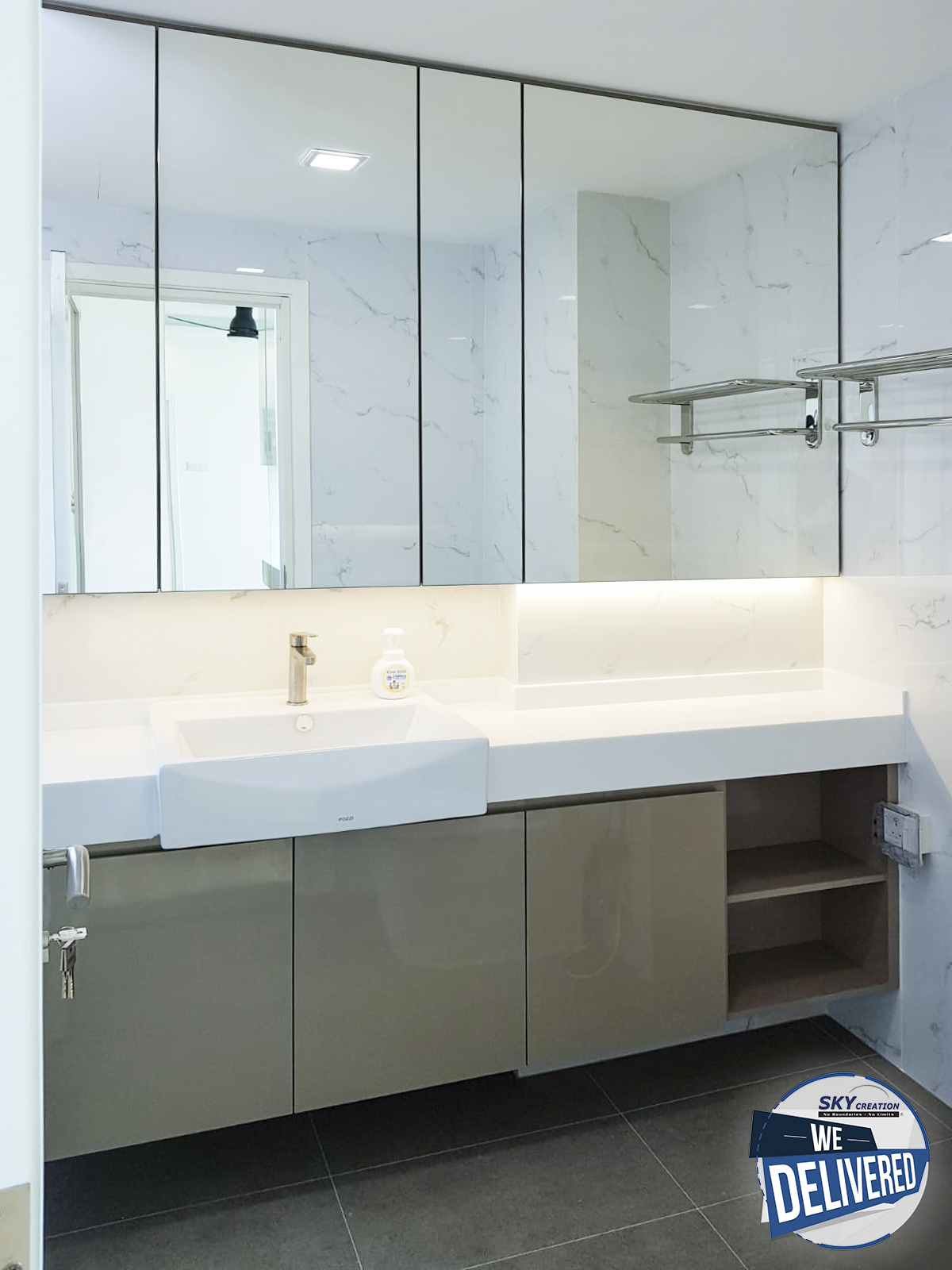 Minimalist Design - Bathroom - Condominium - Design by Sky Creation