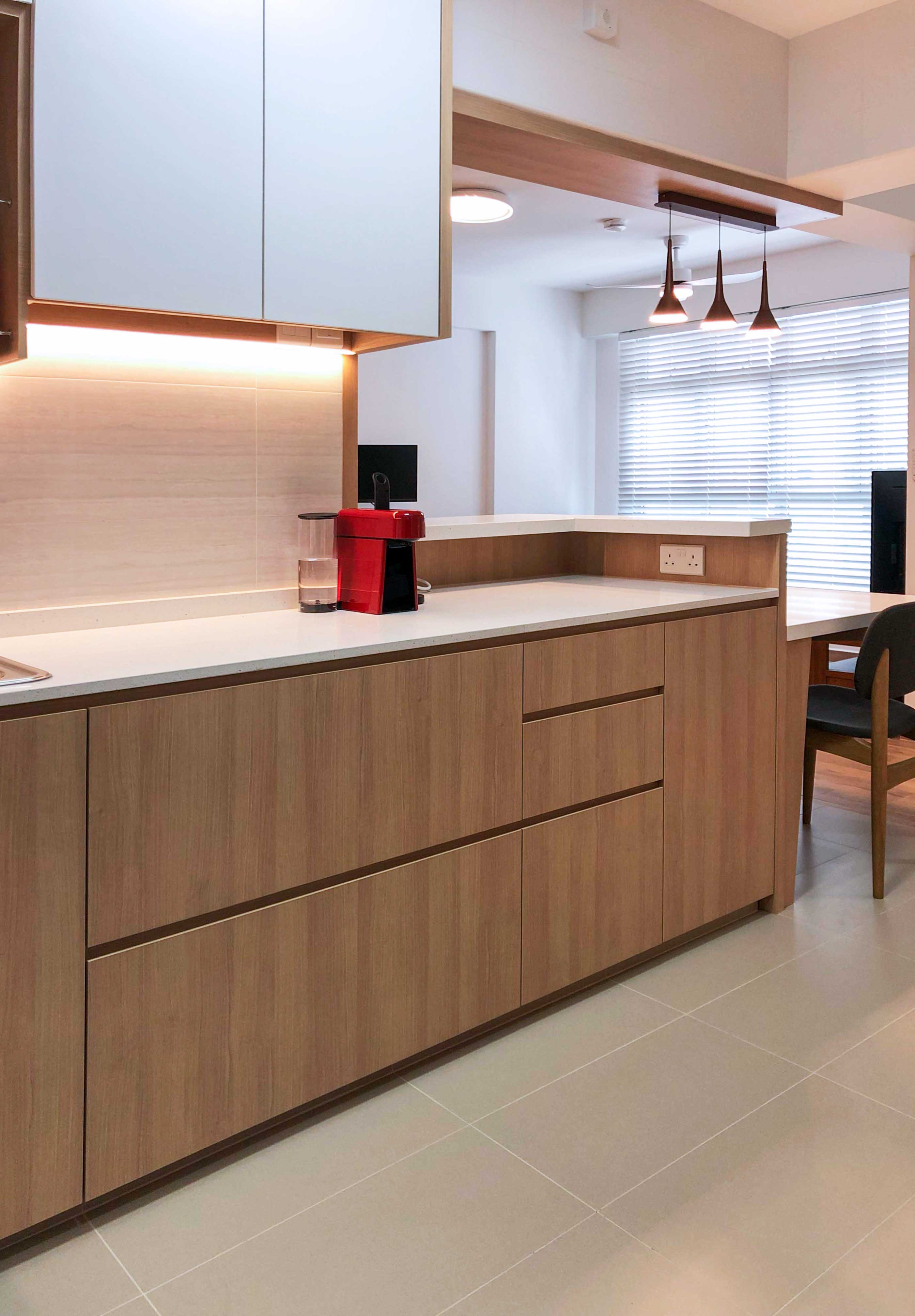 Scandinavian Design - Kitchen - HDB 3 Room - Design by Sky Creation