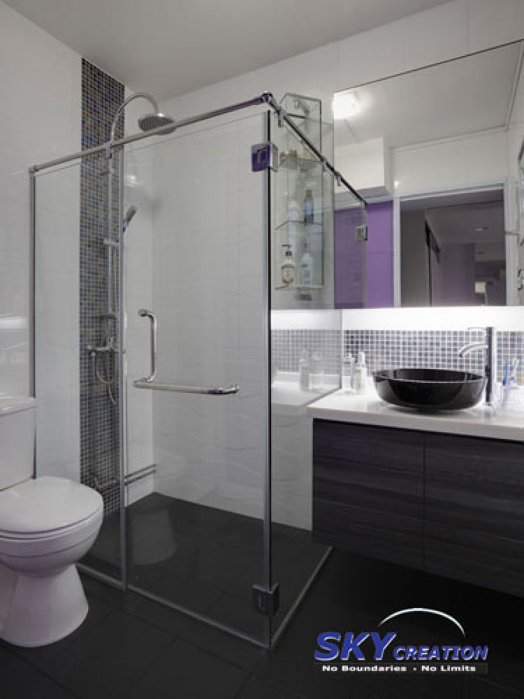 Contemporary, Modern Design - Bathroom - HDB 4 Room - Design by Sky Creation