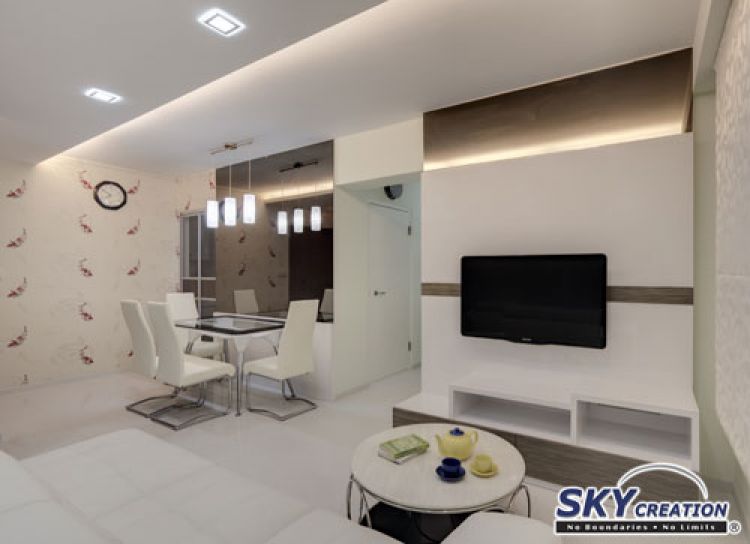 Contemporary, Modern Design - Dining Room - HDB 4 Room - Design by Sky Creation