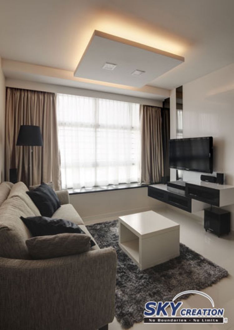 Contemporary, Modern Design - Living Room - HDB 4 Room - Design by Sky Creation