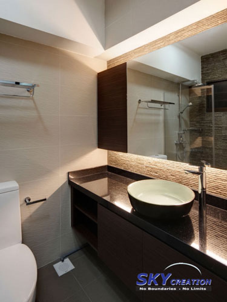 Contemporary, Modern Design - Bathroom - HDB 4 Room - Design by Sky Creation
