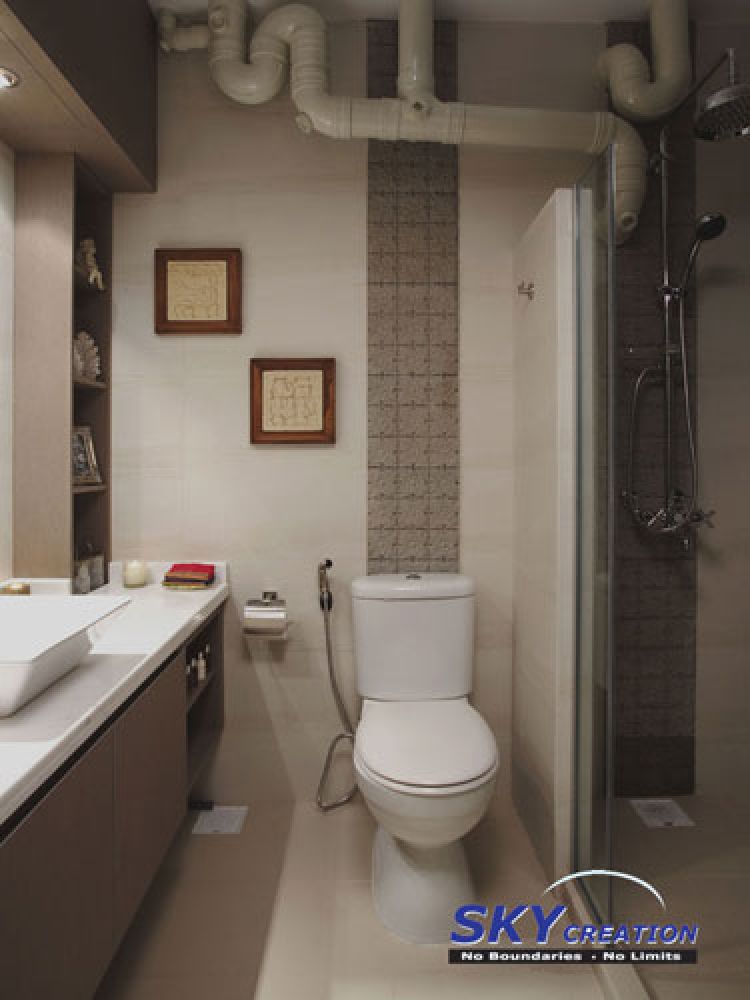 Contemporary, Modern Design - Bathroom - HDB 4 Room - Design by Sky Creation