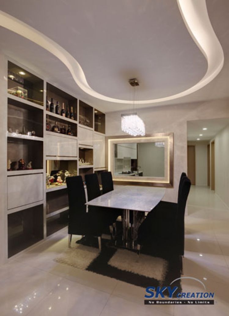 Contemporary, Modern Design - Dining Room - HDB 4 Room - Design by Sky Creation