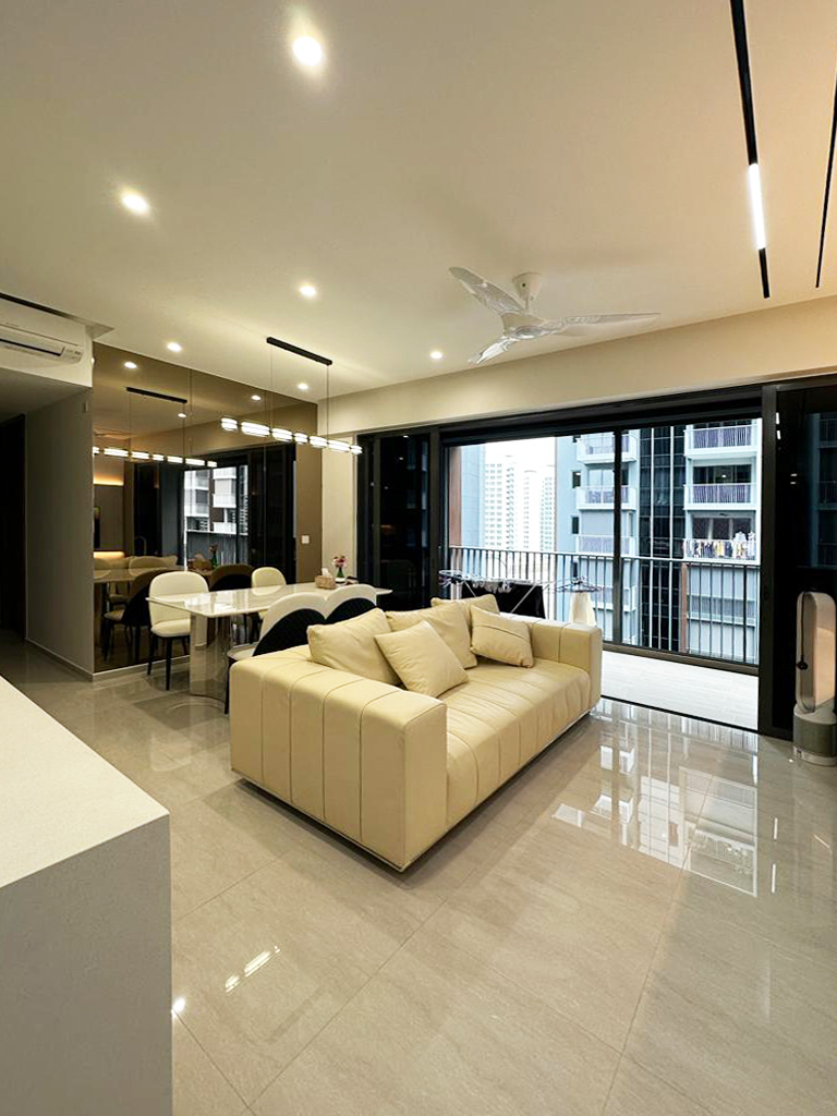 Scandinavian Design - Living Room - Condominium - Design by Sky Creation