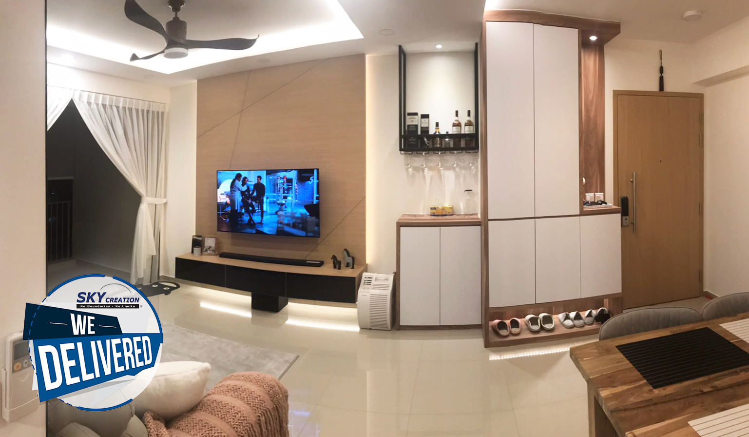 Scandinavian Design - Living Room - Condominium - Design by Sky Creation