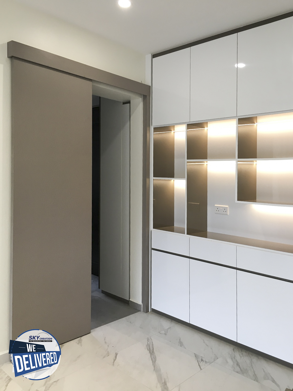 Minimalist, Modern Design - Living Room - Condominium - Design by Sky Creation