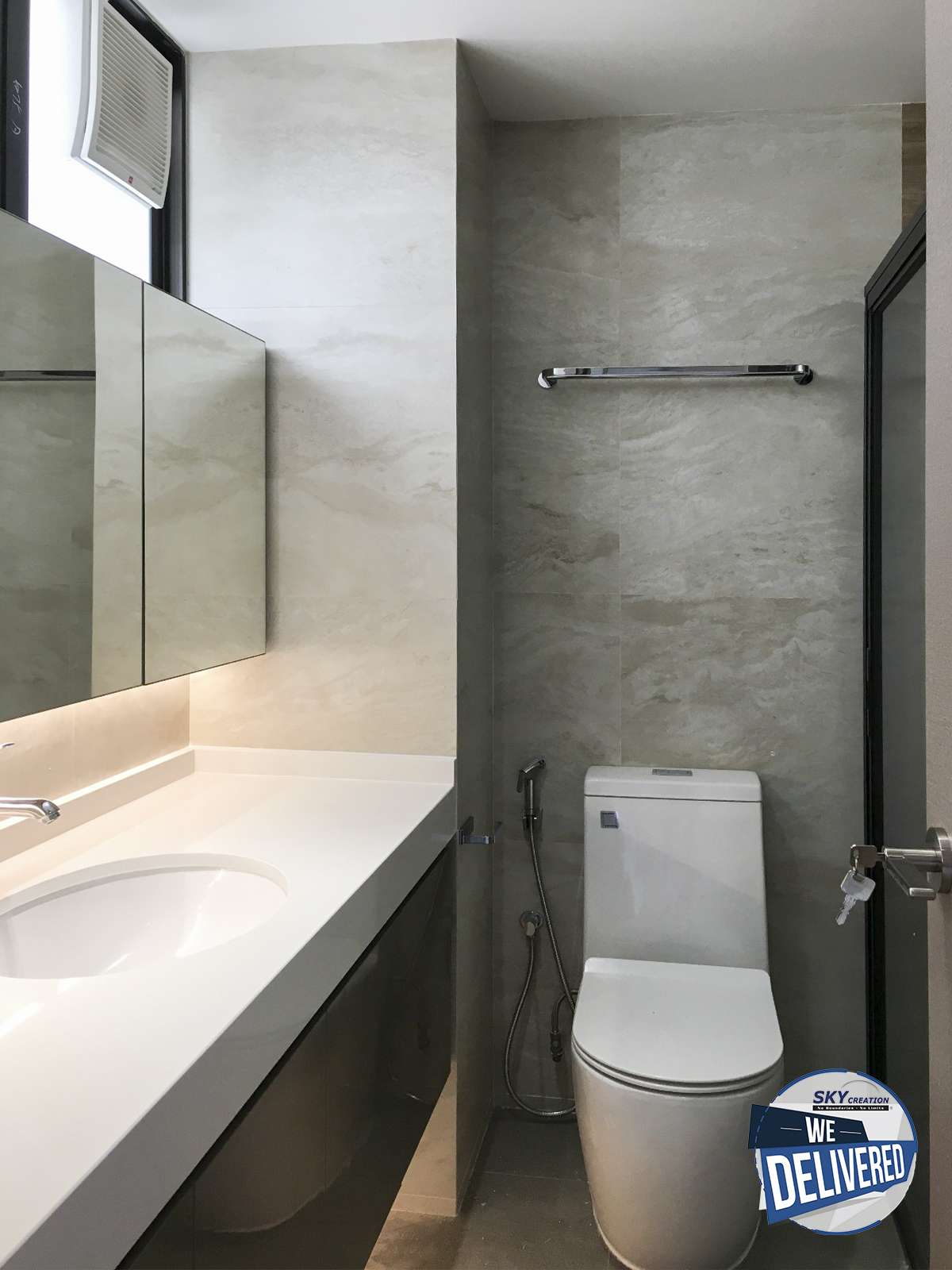 Minimalist, Modern Design - Bathroom - Condominium - Design by Sky Creation