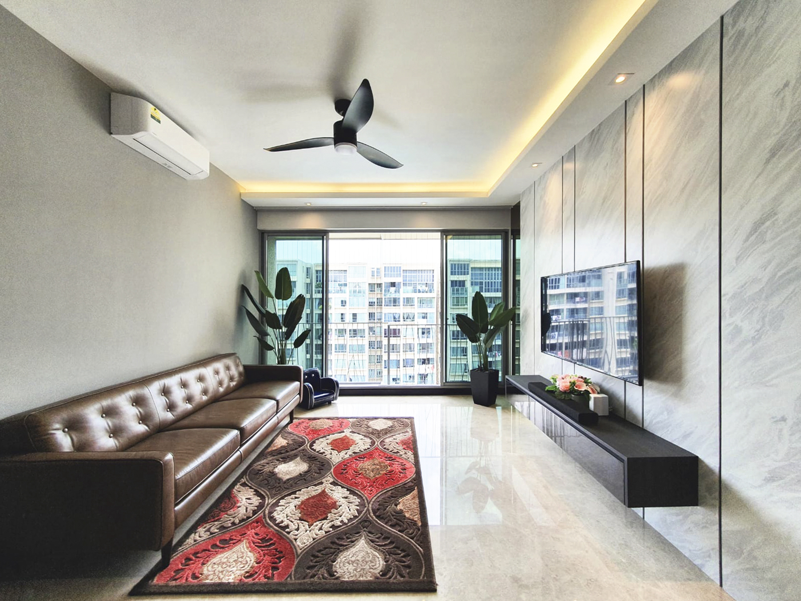 Contemporary Design - Living Room - Condominium - Design by Sky Creation