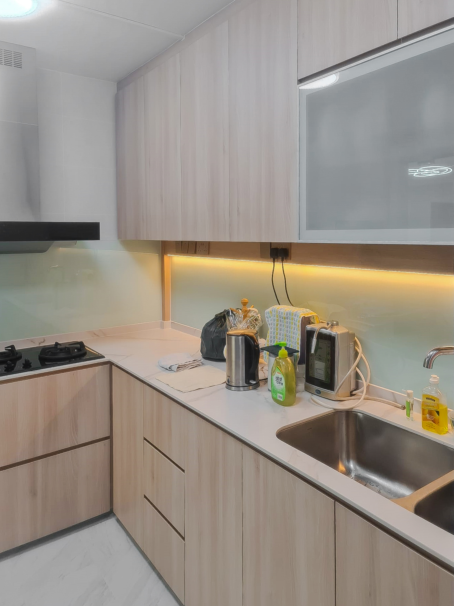 Modern, Scandinavian Design - Kitchen - HDB 3 Room - Design by Sky Creation