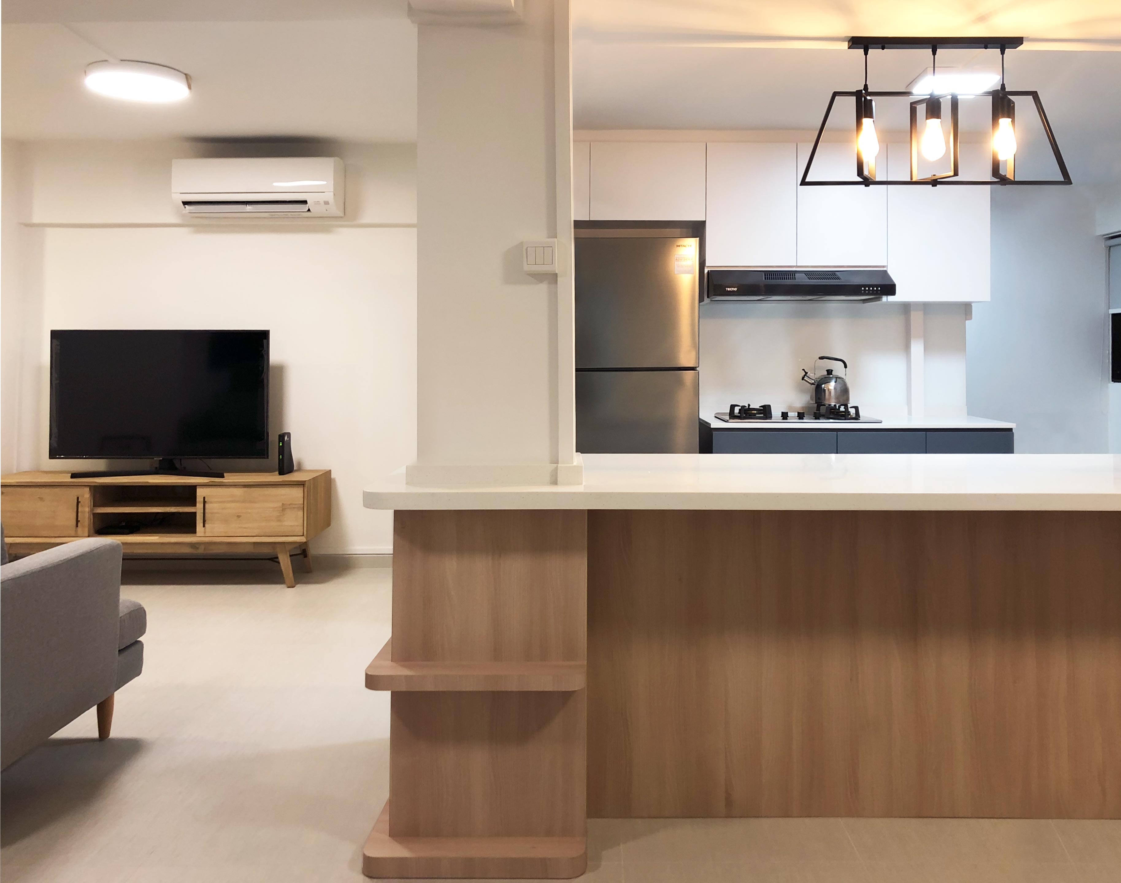 Scandinavian Design - Kitchen - HDB 3 Room - Design by Sky Creation