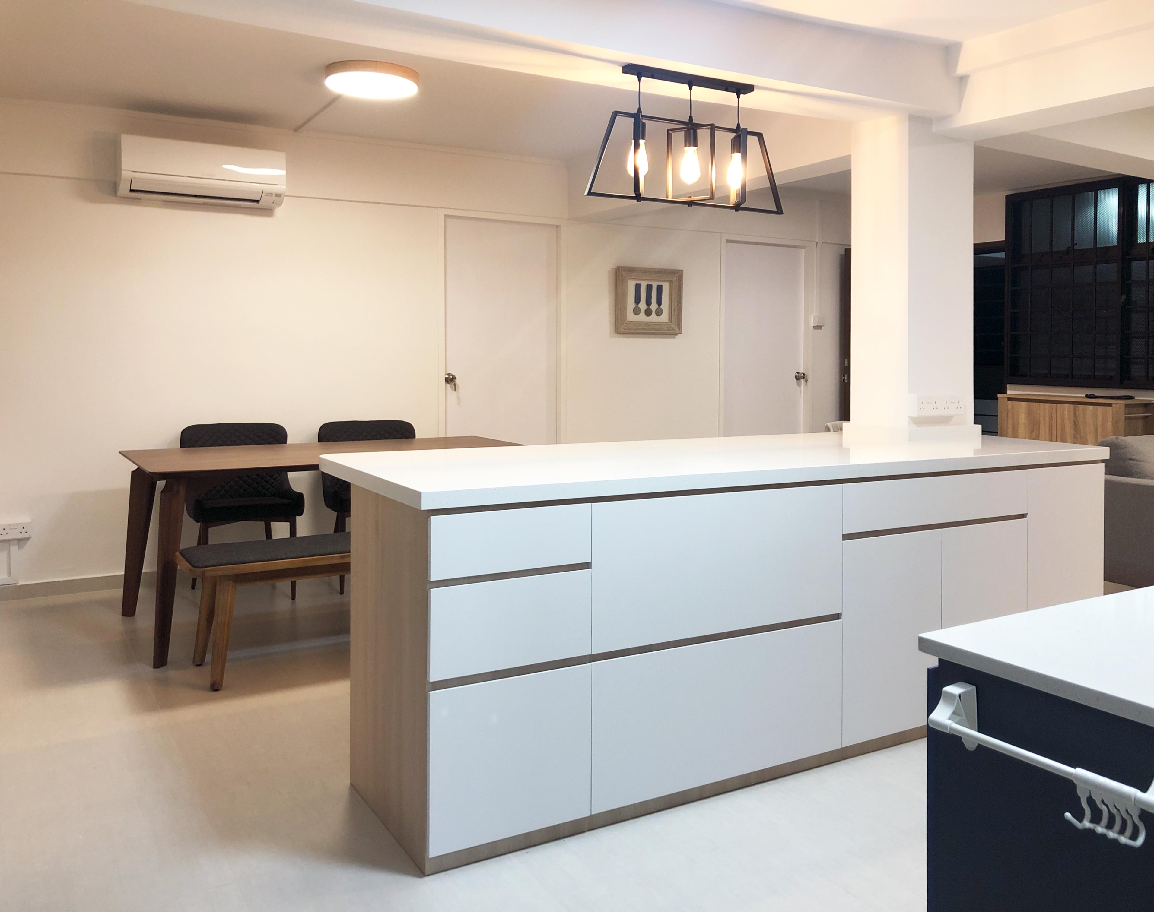 Scandinavian Design - Kitchen - HDB 3 Room - Design by Sky Creation