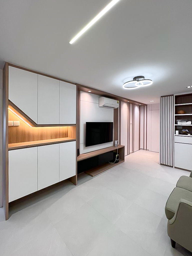 Modern, Scandinavian Design - Living Room - HDB 3 Room - Design by Sky Creation