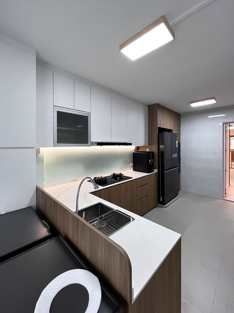 Modern, Scandinavian Design - Kitchen - HDB 3 Room - Design by Sky Creation