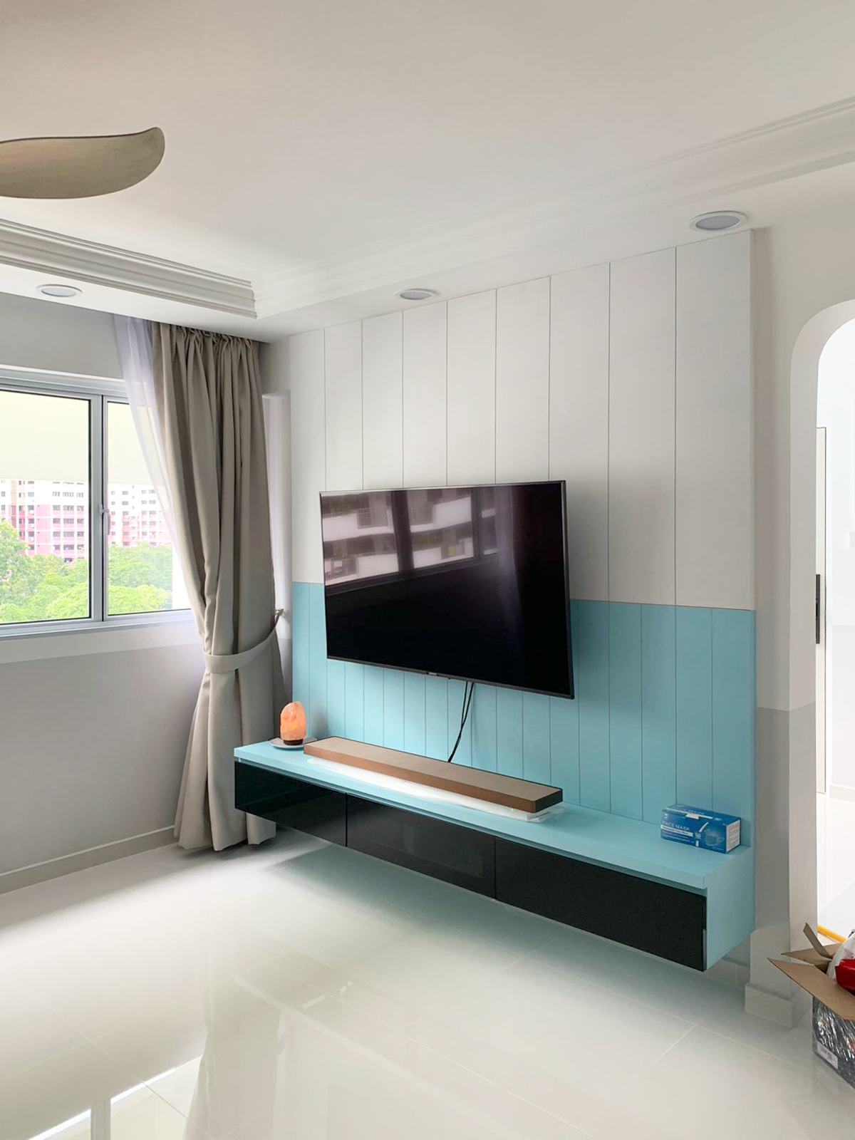 Mediterranean Design - Living Room - HDB 5 Room - Design by Sky Creation