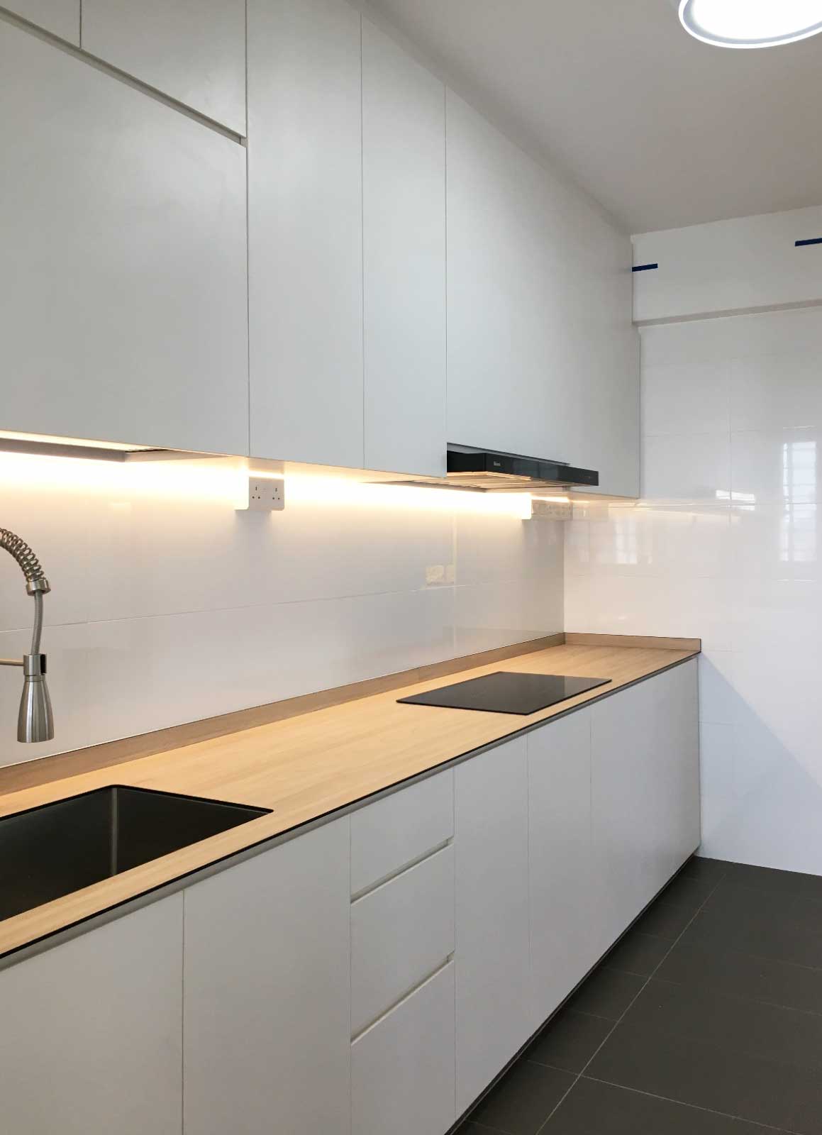 Minimalist Design - Kitchen - HDB 4 Room - Design by Sky Creation