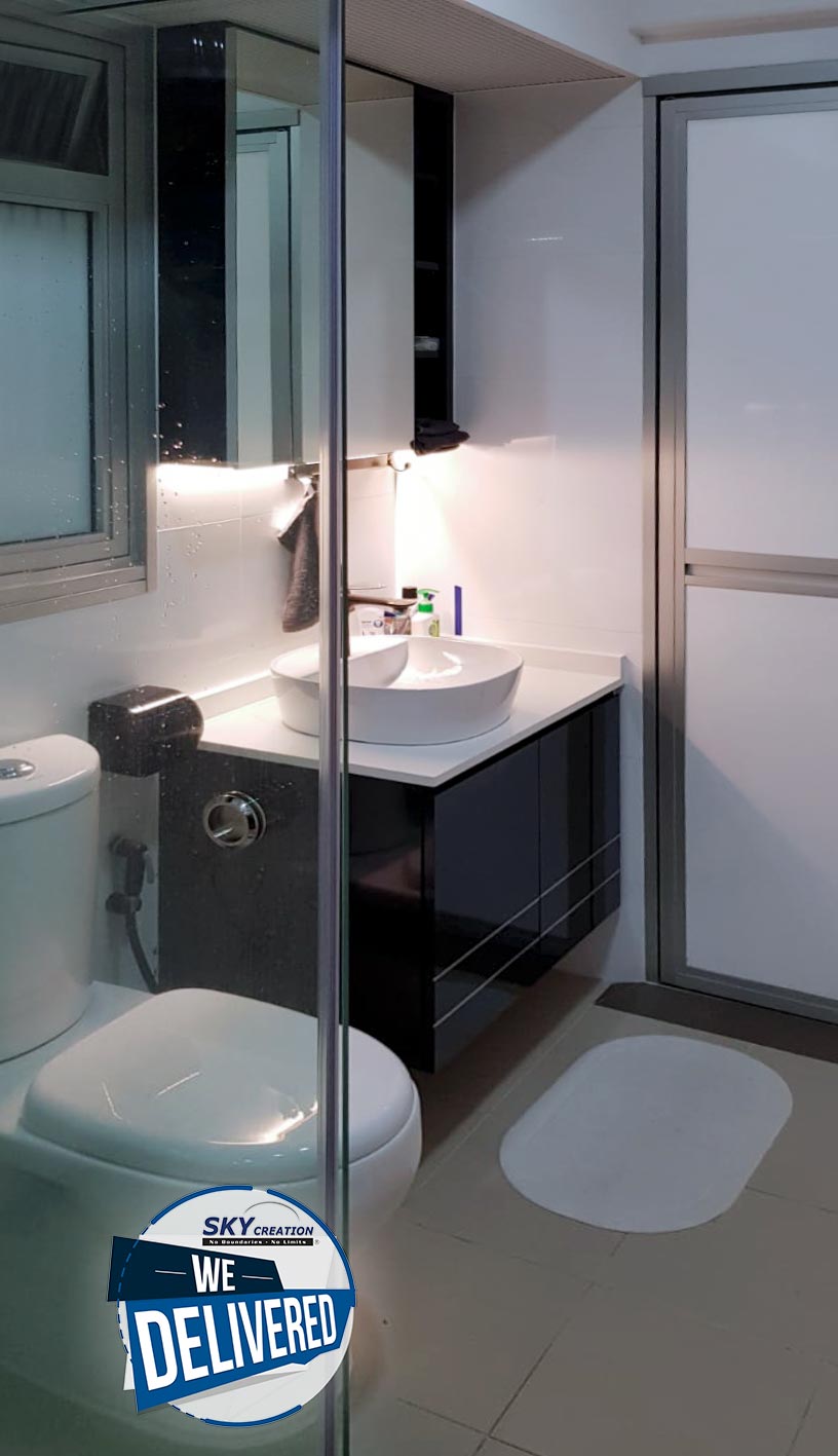 Modern Design - Bathroom - HDB Studio Apartment - Design by Sky Creation
