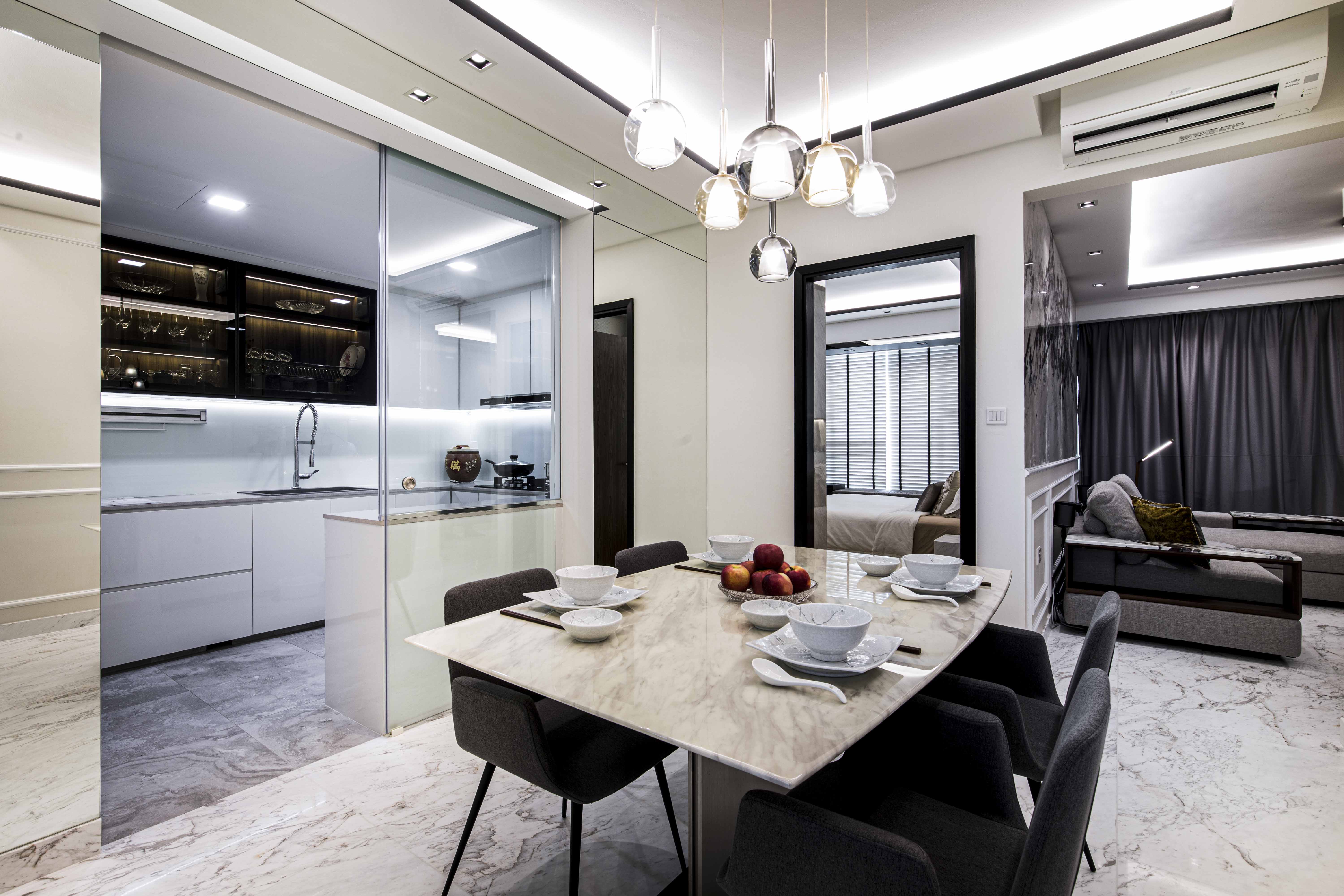 Contemporary Design - Dining Room - Condominium - Design by Sky Creation