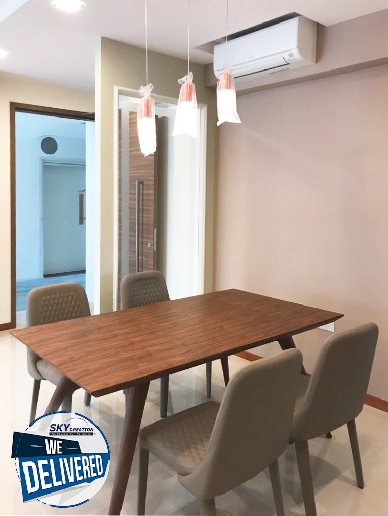 Minimalist, Scandinavian Design - Dining Room - HDB Executive Apartment - Design by Sky Creation