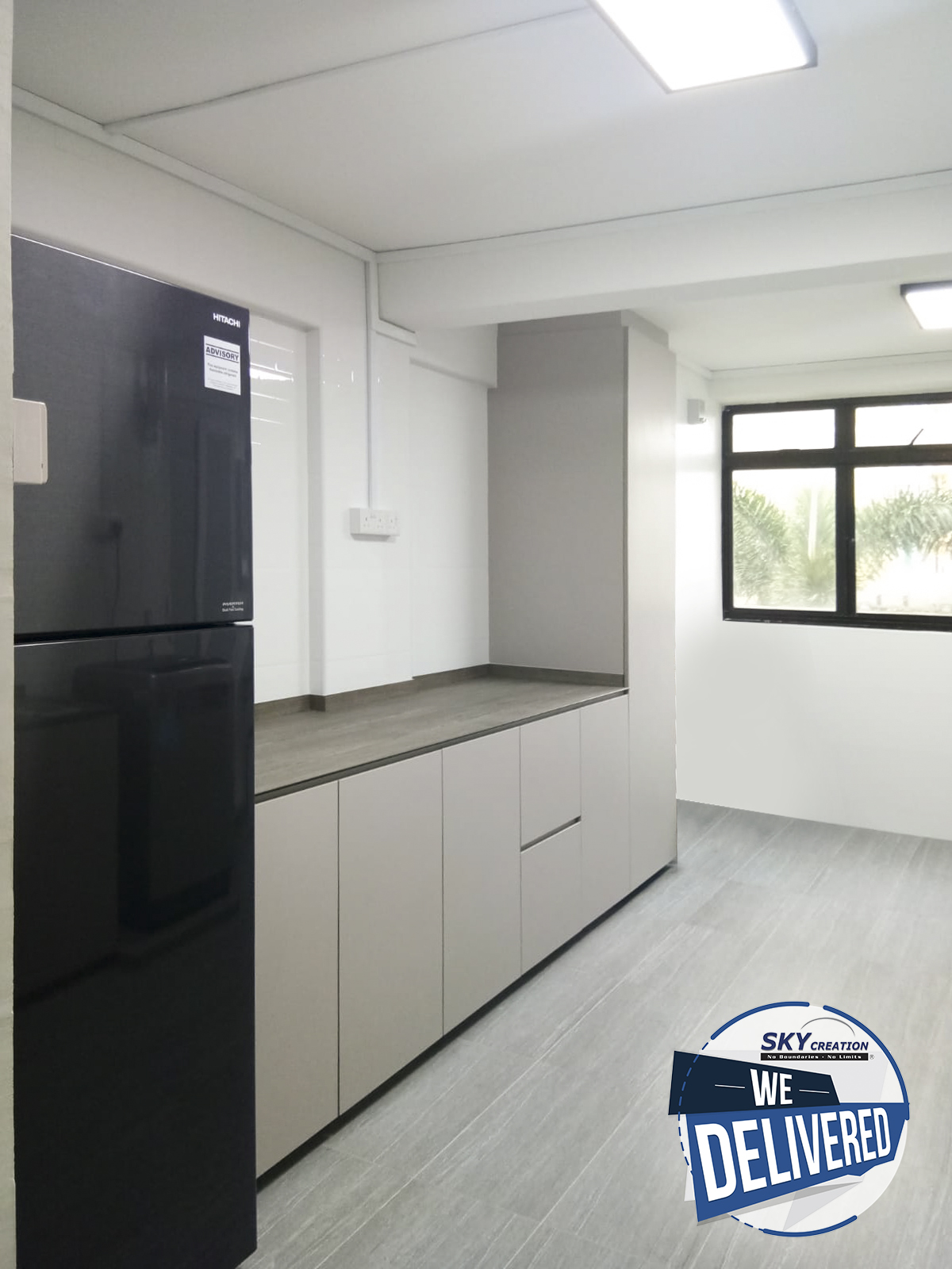 Minimalist Design - Kitchen - HDB 3 Room - Design by Sky Creation