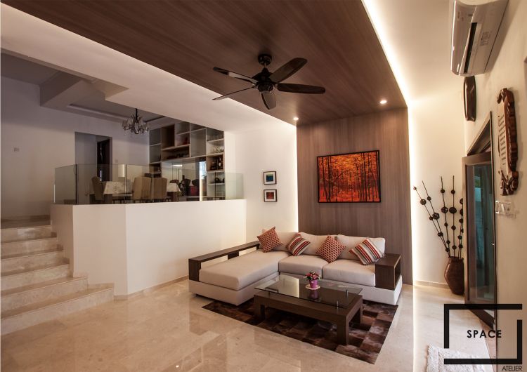 Modern, Rustic Design - Living Room - Landed House - Design by Space Atelier Pte Ltd