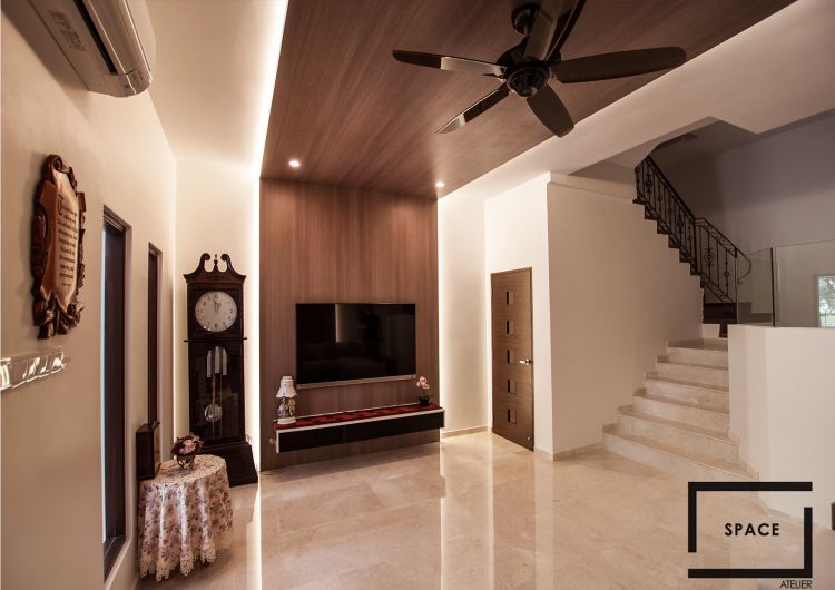 Modern, Rustic Design - Living Room - Landed House - Design by Space Atelier Pte Ltd