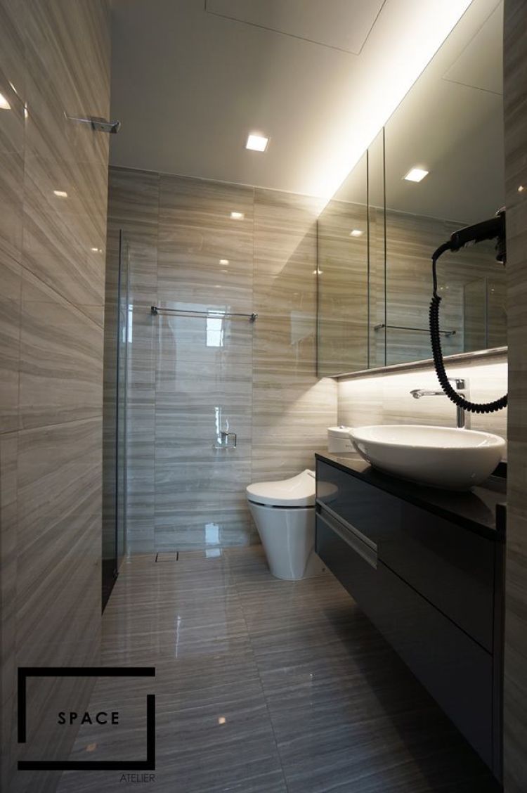 Contemporary, Modern Design - Bathroom - Landed House - Design by Space Atelier Pte Ltd