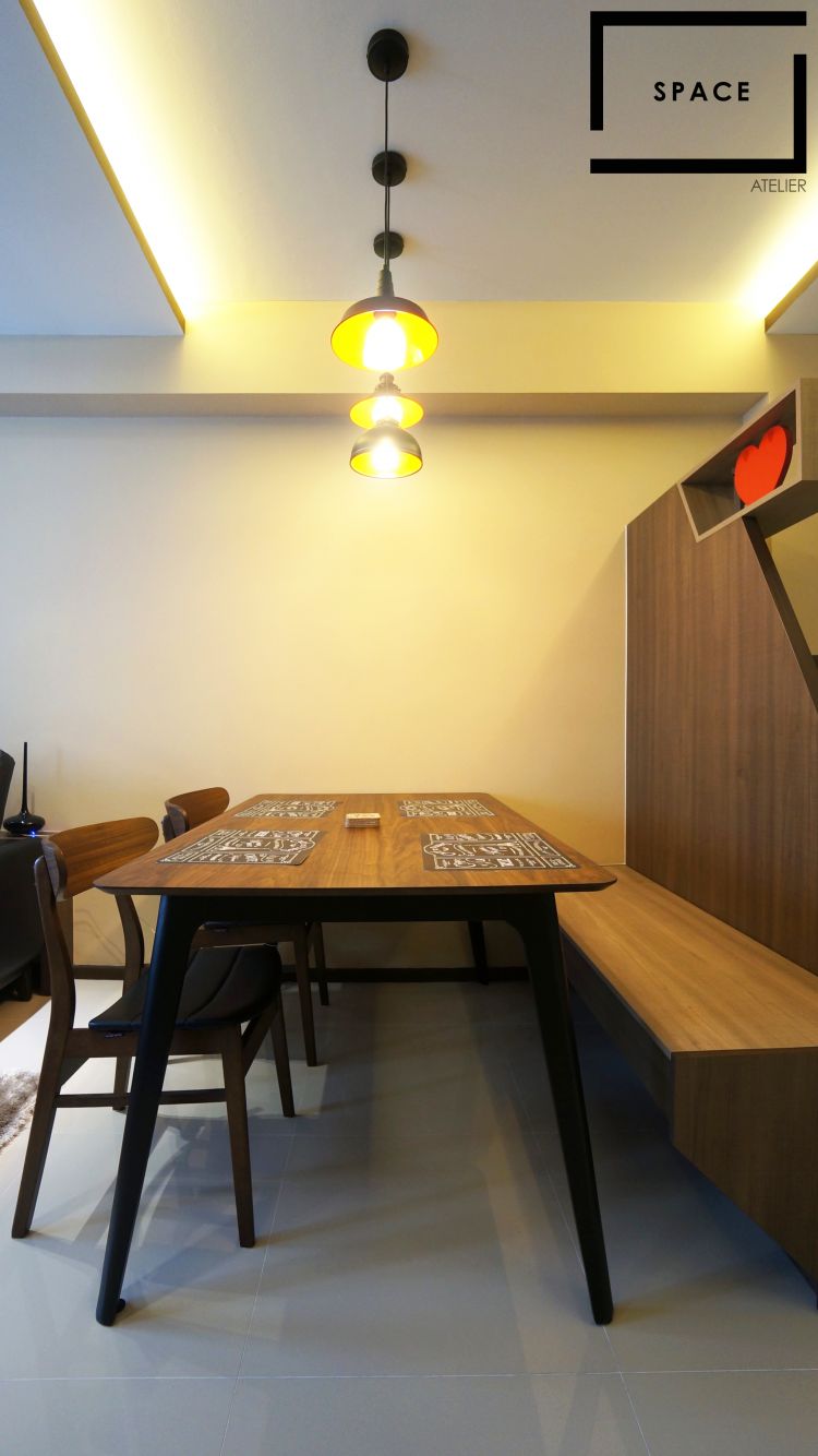 Contemporary, Modern Design - Dining Room - HDB 4 Room - Design by Space Atelier Pte Ltd