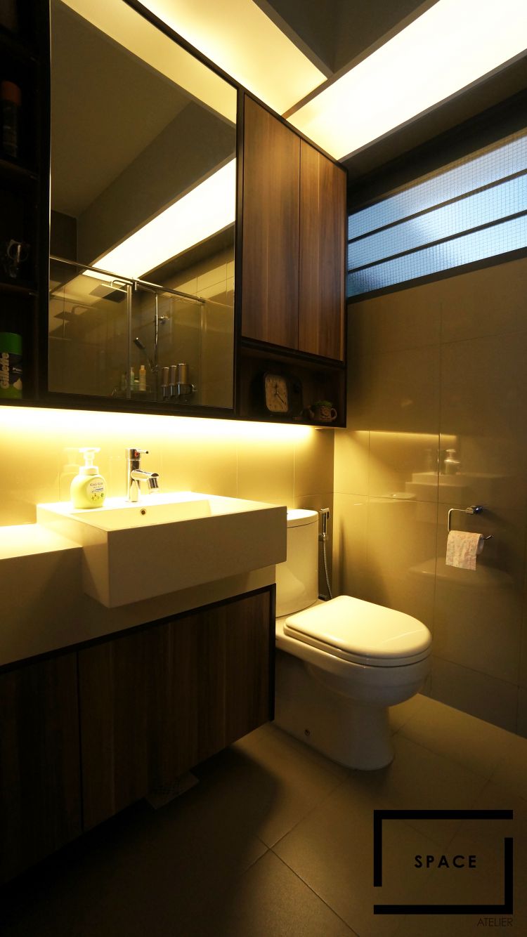 Contemporary, Modern Design - Bathroom - HDB 4 Room - Design by Space Atelier Pte Ltd