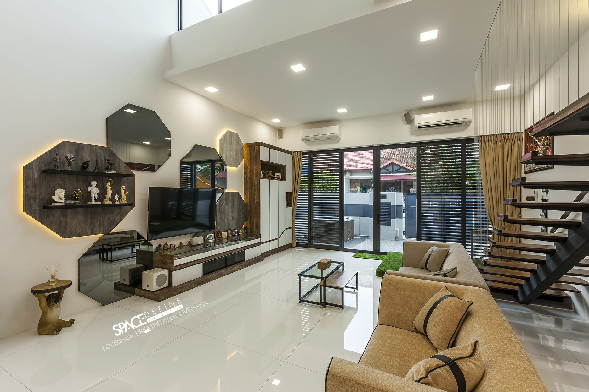 Modern Design - Living Room - Landed House - Design by Space Define Interior