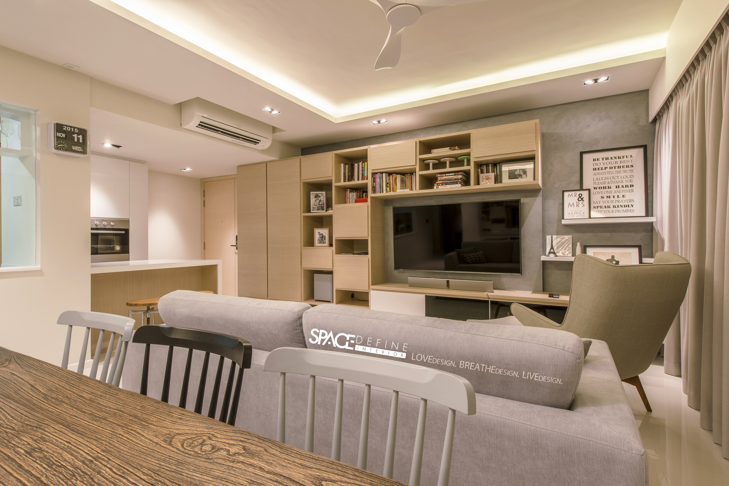 Modern, Scandinavian Design - Living Room - Condominium - Design by Space Define Interior