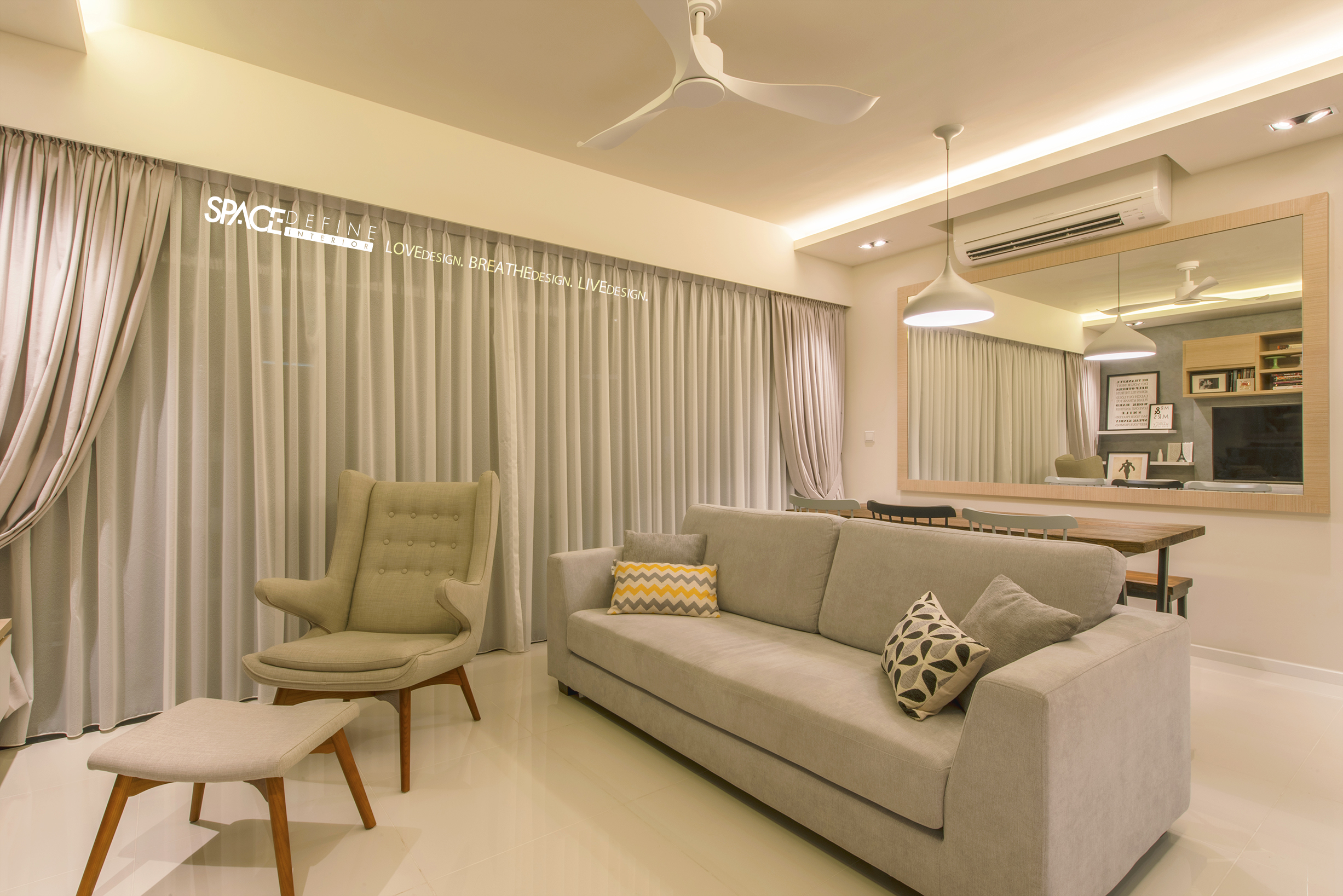 Modern, Scandinavian Design - Living Room - Condominium - Design by Space Define Interior