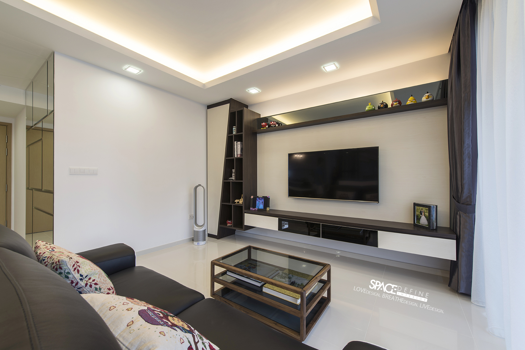 Contemporary, Modern Design - Living Room - Condominium - Design by Space Define Interior