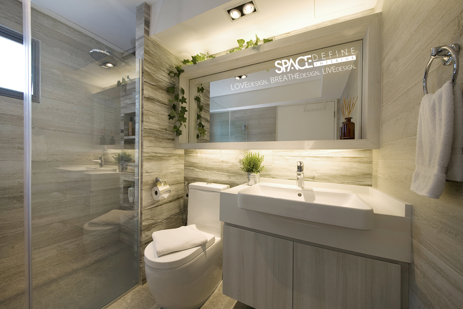 Scandinavian, Vintage Design - Bathroom - HDB 4 Room - Design by Space Define Interior
