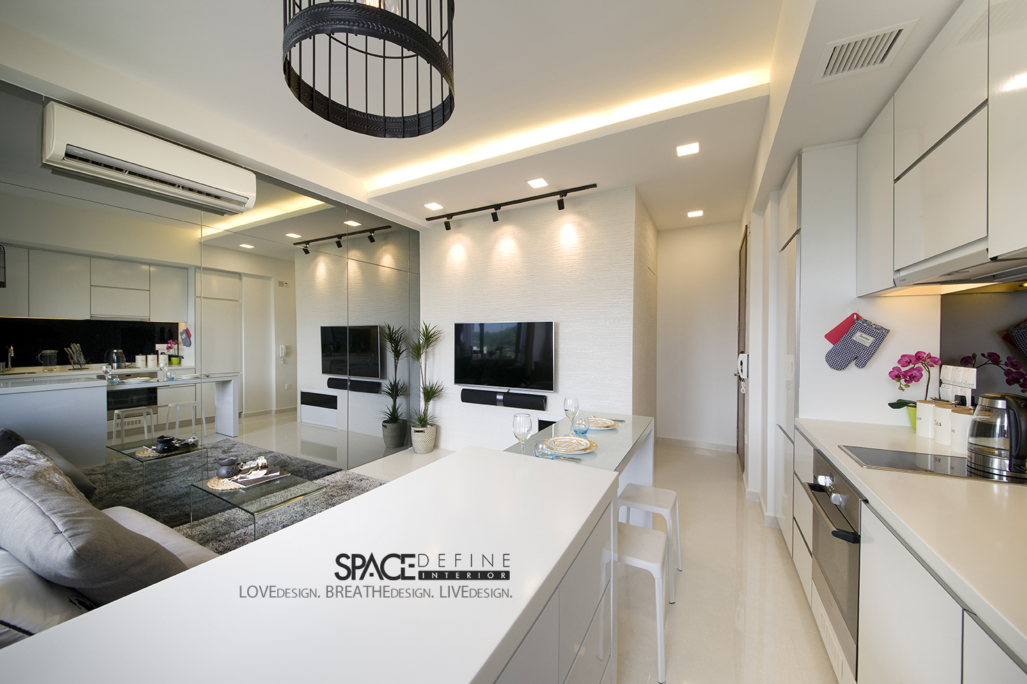 Minimalist, Modern Design - Kitchen - HDB Studio Apartment - Design by Space Define Interior