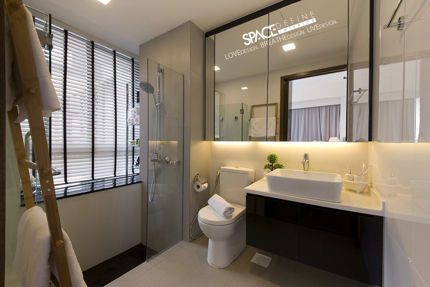 Minimalist, Modern Design - Bathroom - HDB Studio Apartment - Design by Space Define Interior