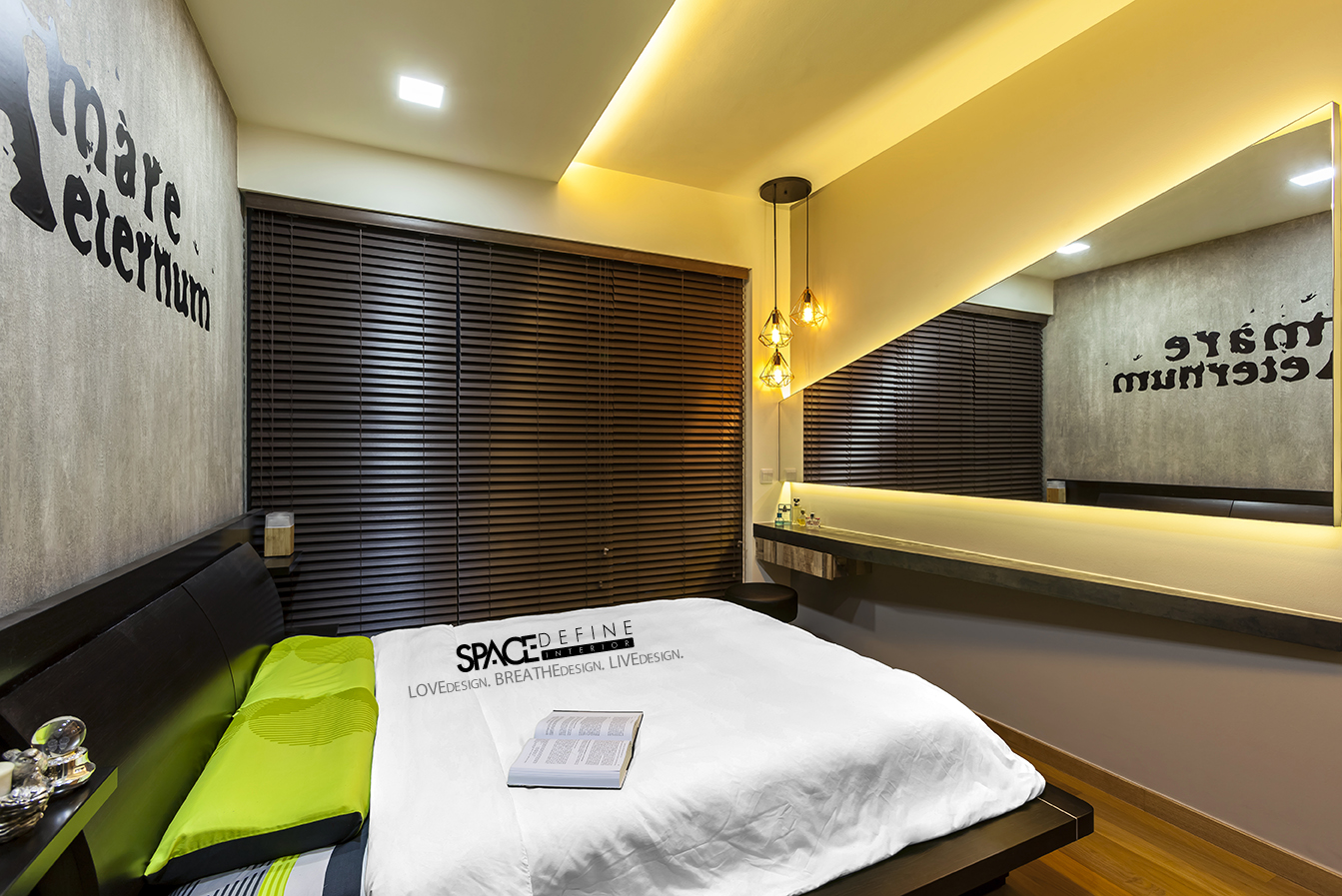 Industrial Design - Bedroom - HDB Studio Apartment - Design by Space Define Interior