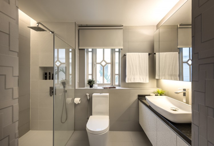 Contemporary, Modern Design - Bathroom - Landed House - Design by Space Vision Design Pte Ltd