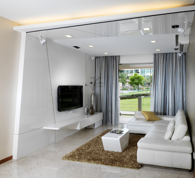 Minimalist, Modern Design - Living Room - Condominium - Design by Space Vision Design Pte Ltd