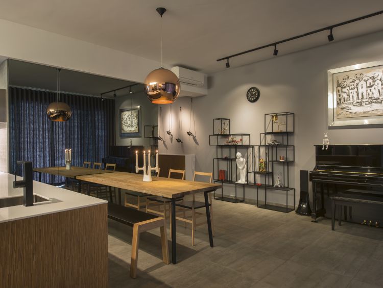 Industrial, Scandinavian Design - Dining Room - Condominium - Design by Space Vision Design Pte Ltd