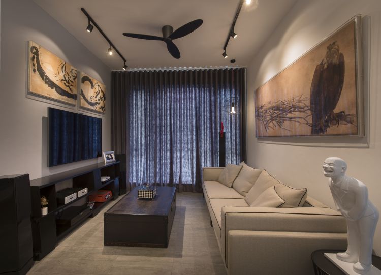 Industrial, Scandinavian Design - Living Room - Condominium - Design by Space Vision Design Pte Ltd