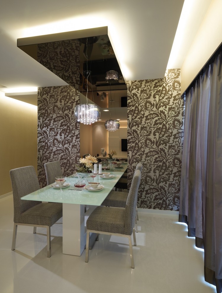 Modern, Victorian Design - Dining Room - Condominium - Design by Space Vision Design Pte Ltd