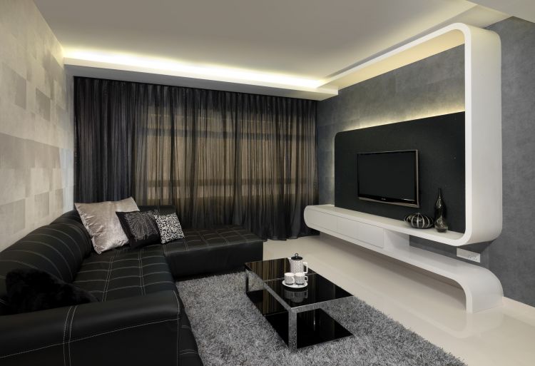 Contemporary, Modern Design - Living Room - HDB 5 Room - Design by Space Vision Design Pte Ltd