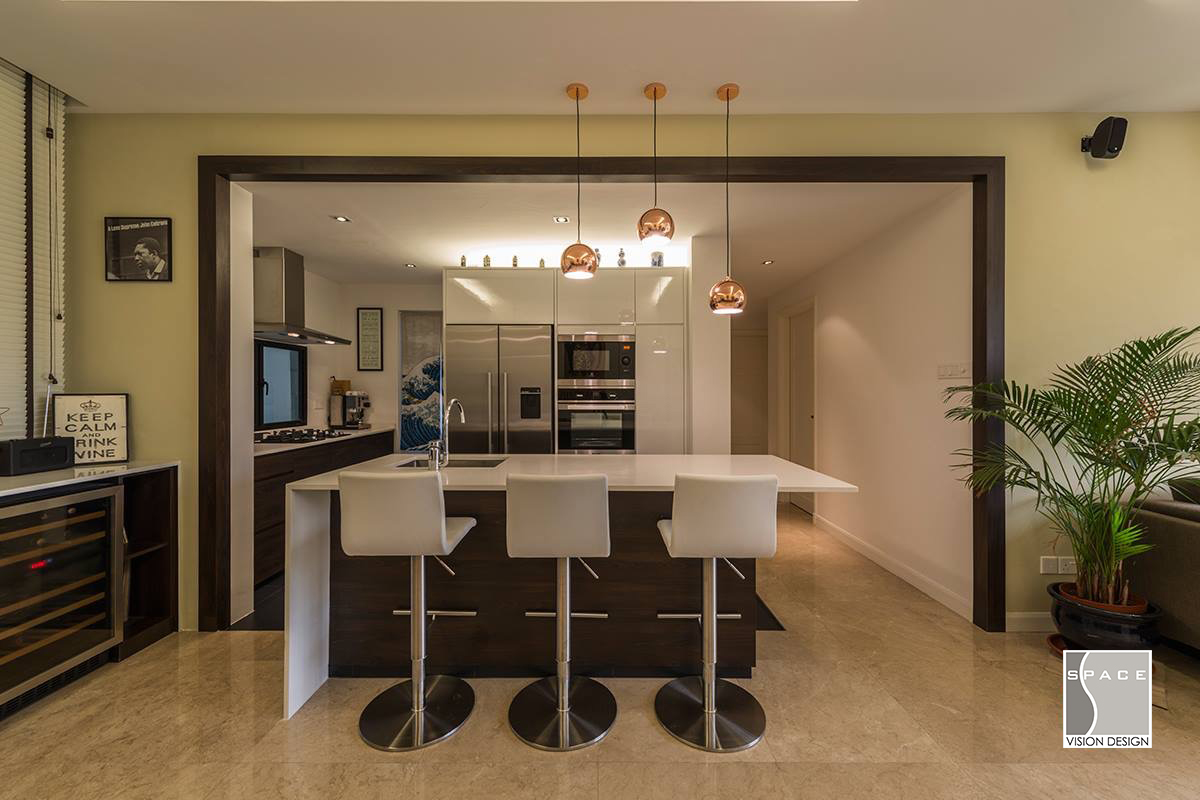 Contemporary, Country, Resort Design - Kitchen - Condominium - Design by Space Vision Design Pte Ltd
