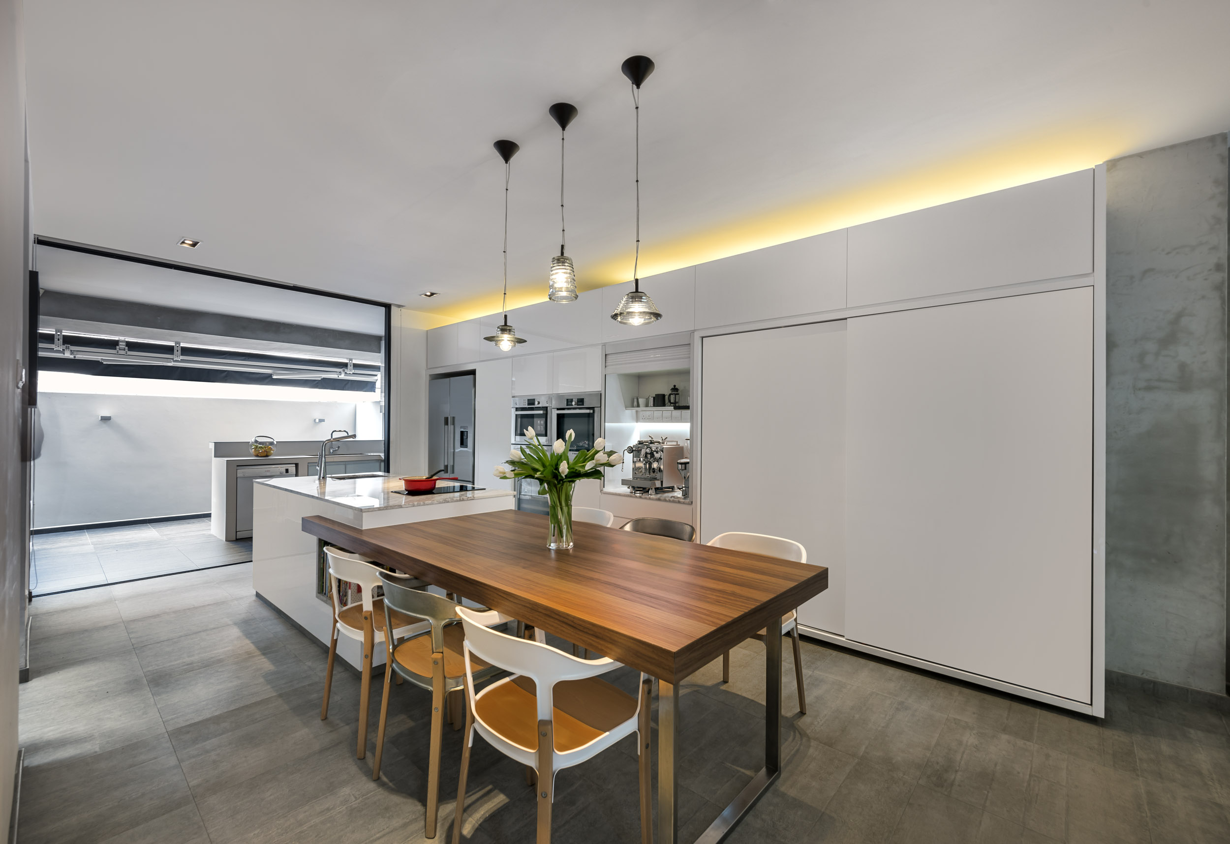 Industrial, Scandinavian Design - Kitchen - Landed House - Design by Space Vision Design Pte Ltd