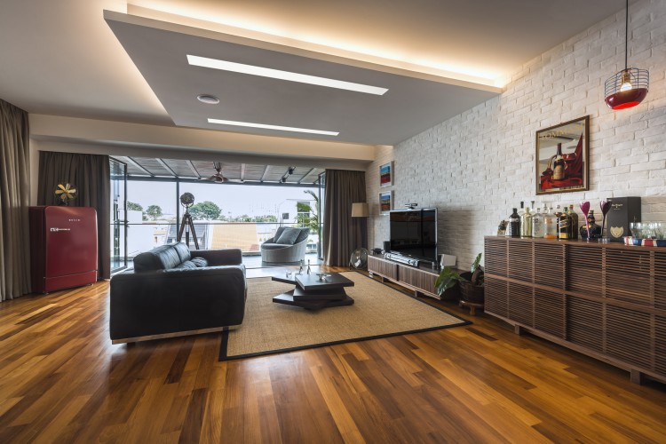 Mediterranean, Rustic, Scandinavian Design - Entertainment Room - Landed House - Design by Space Vision Design Pte Ltd